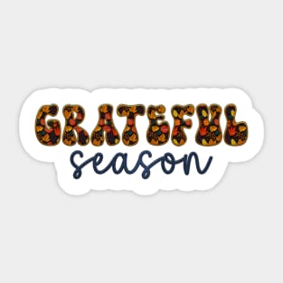 Grateful Season Autumn Fall Embroidered Style 3 Sticker